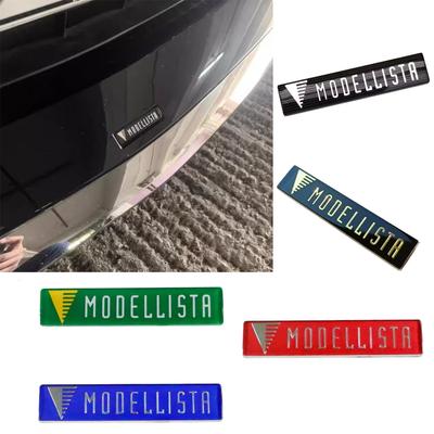 1Pc 3D MODELLISTA Logo Car Front Lip Small Label Grill Fender Side Rear Trunk Badge Emblem Sticker for Alphard Vellfire