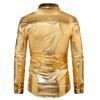 Mens Sequin Long Sleeve Shirt Party Nightclub Dance T-Shirt Shiny Button Tops