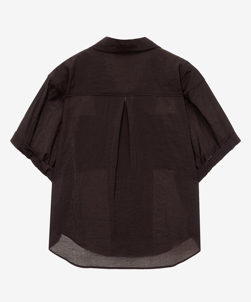 MIND BRIDGE WOMEN [W] Out Pocket Open Collar Short Sleeve Shirt - 3 Colors