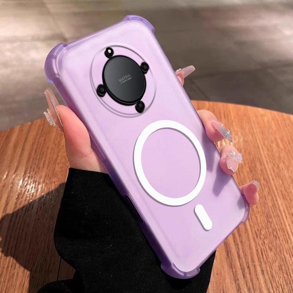 Case for HONOR X9d,X9c Smart Cute Airbag Corner Pastel Matte Magnetic Casing Semi Shockproof Phone Cover