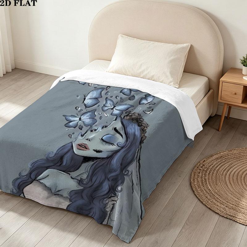 1 Stück Leichenbraut Muster Flanelldecke Geeignet für Alle Jahreszeiten Für Heimdeko Wärme Und Komfort Geschenke Feiertagsgeschenk
