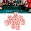 20pcs Dice Set 6 Sided Transparent Dices Rounded Corner Dice for Board Games and Teaching Math