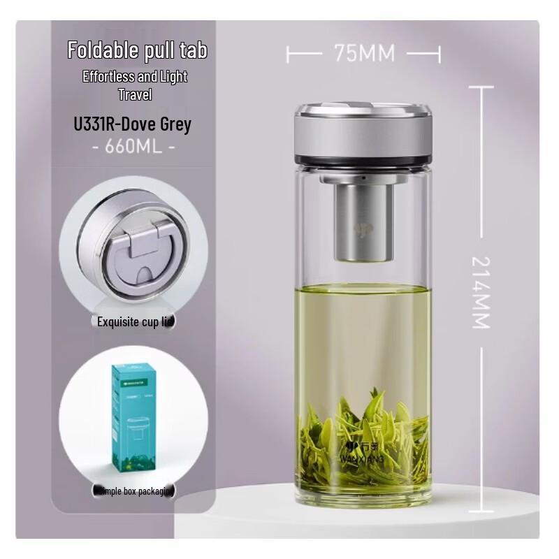 WANXIANG Portable Single-Layer Heat-Resistant Glass Cup