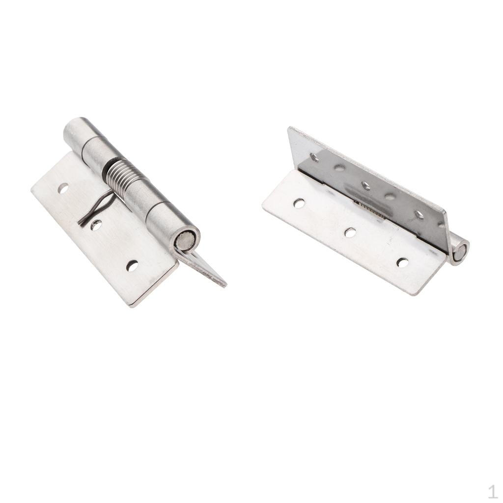 

2 Pieces Adjustable Stainless Steel Spring Door Hinges Automatic Closing