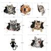 3D Simulation Cute Cat Personality Creative Car Sticker Dog Glass Car Sticker Door Scratches Decoration Occlusion