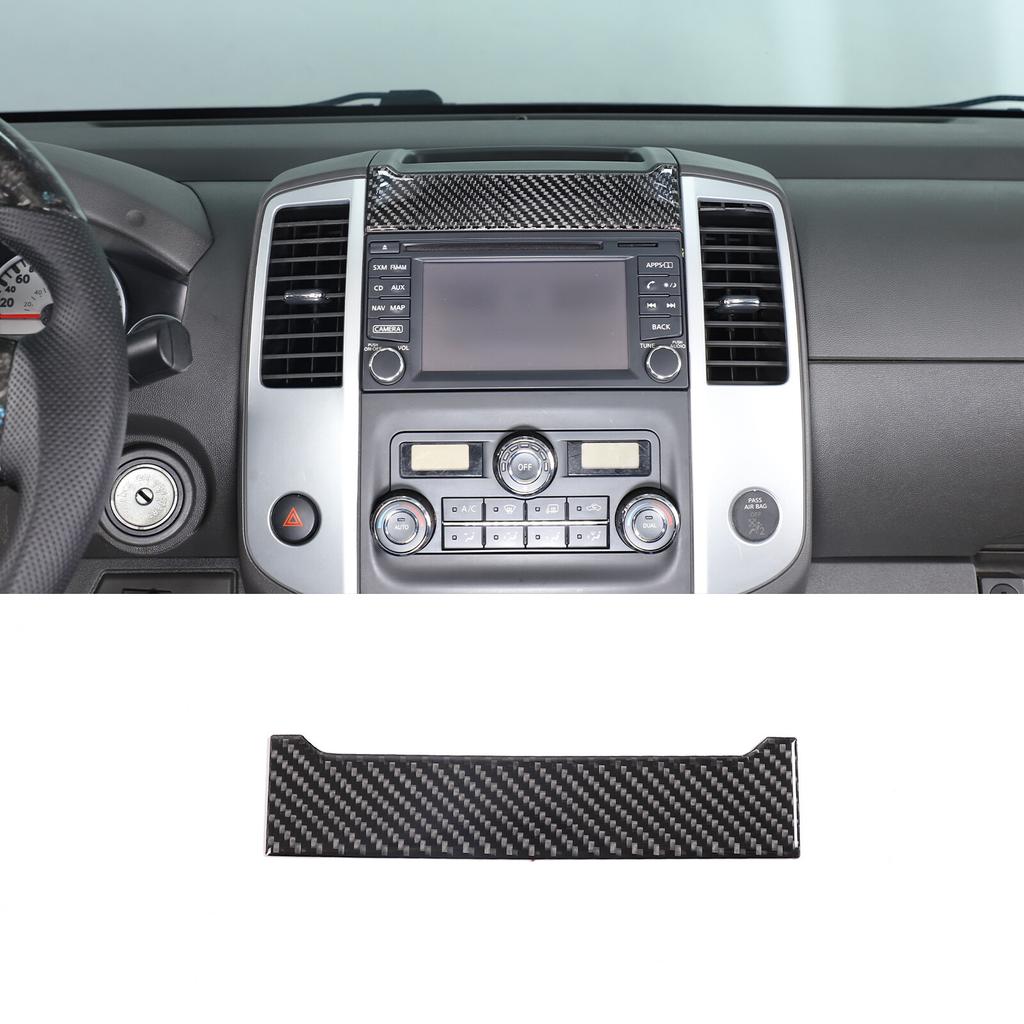Carbon Fiber GPS Navigation Screen Upper Panel Cover For Nissan Frontier 2009-17