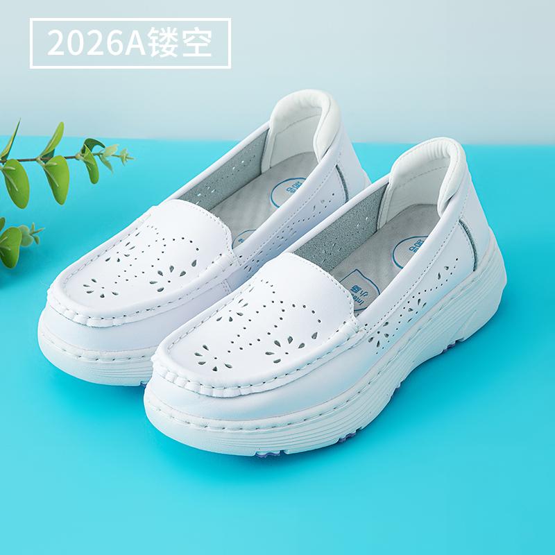 Nurse shoes spring and summer soft sole white breathable not tired foot hospital shoes