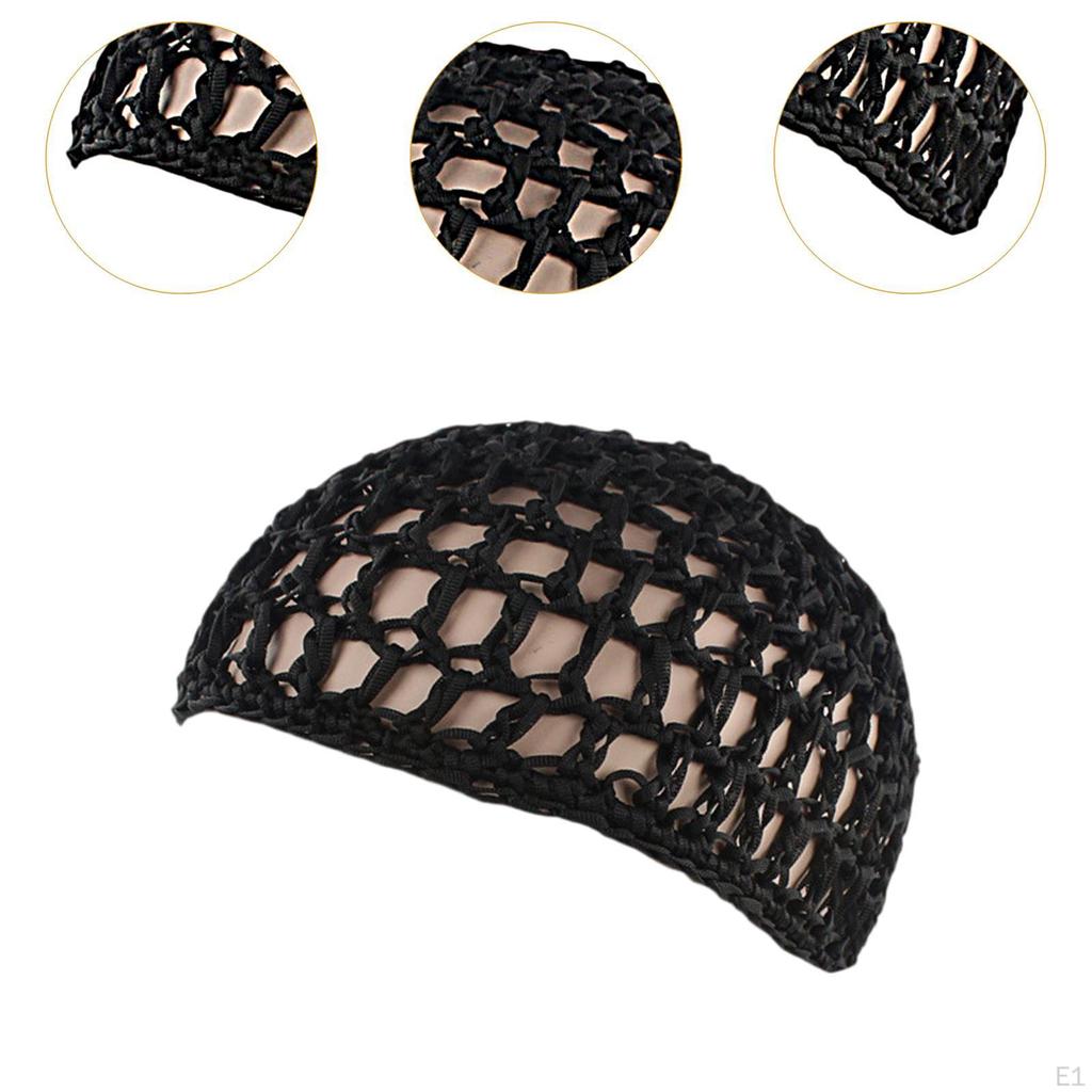 Hair Net Rayon Knit Snoods Hat Soft Mesh Crocheted Hairnet Sleep Cap Cover Curls