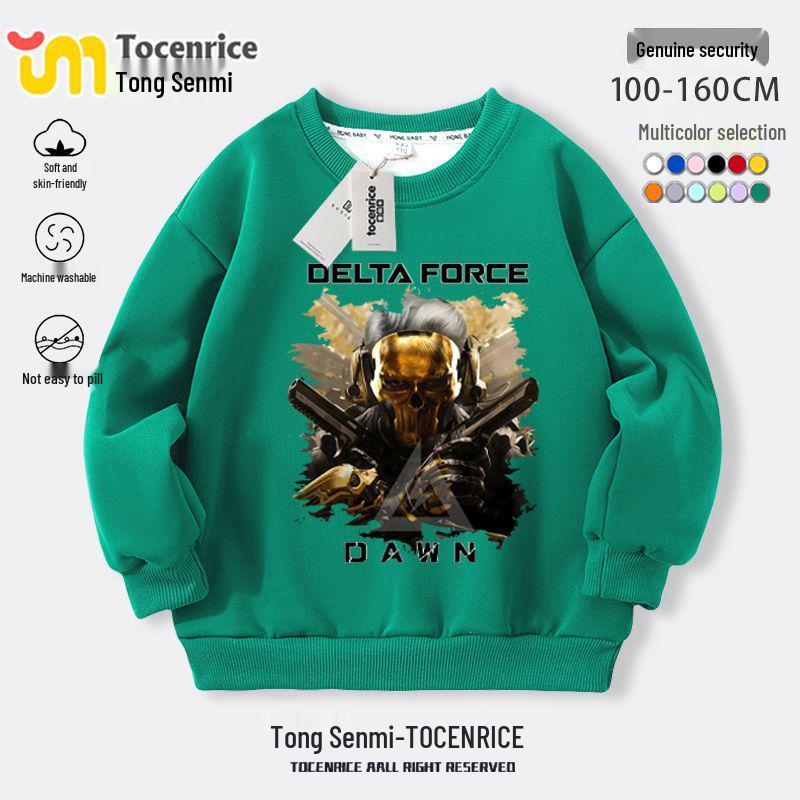 Delta Action Boys Crewneck Sweatshirt & Sweatpants Set - Flower Rose Design, Autumn/Winter Style, Rat Merchandise.