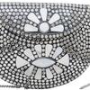 Silver Metal Beaded Ethnic Purse Girls Bridal Bag Cross Body Bag for women/Girl Party Clutch Metal Clutches Vintage Brass
