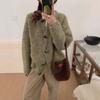 Corner buckle thickened thick thread sweater jacket women's short autumn and winter 1011 new small knitted cardigan top