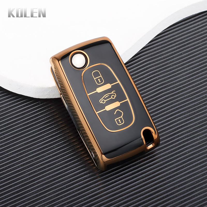 

New Tpu Car Remote Key Case Cover Shell For Peugeot 107 207 307 308 407 607 3008 5008 For Citroen Xsara Picasso C5 C6 C8 Keyless