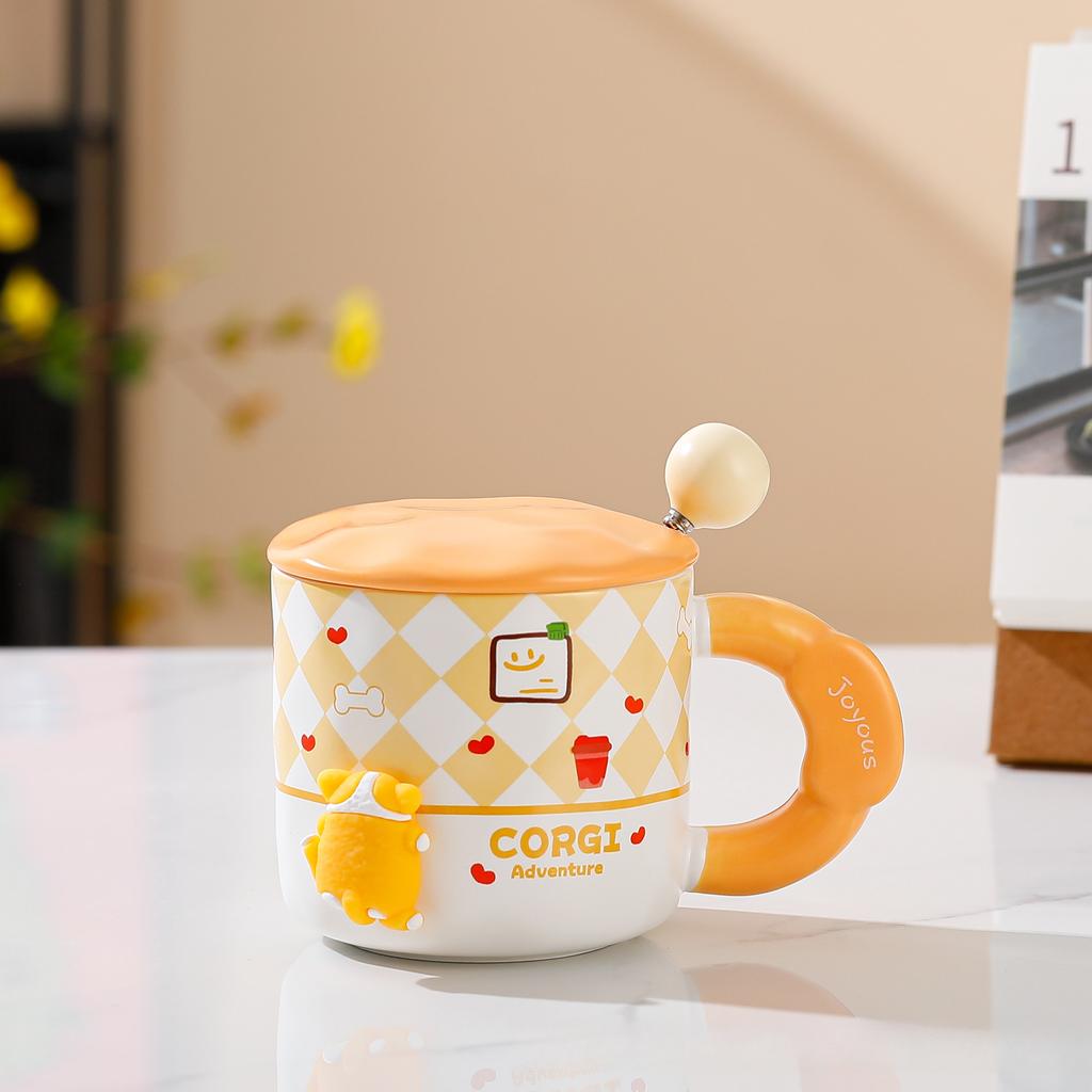 Creative DIY Mug Couple Water Cup Coffee Cup High Precision Ceramic Cup Souvenir Cute Animal Cup