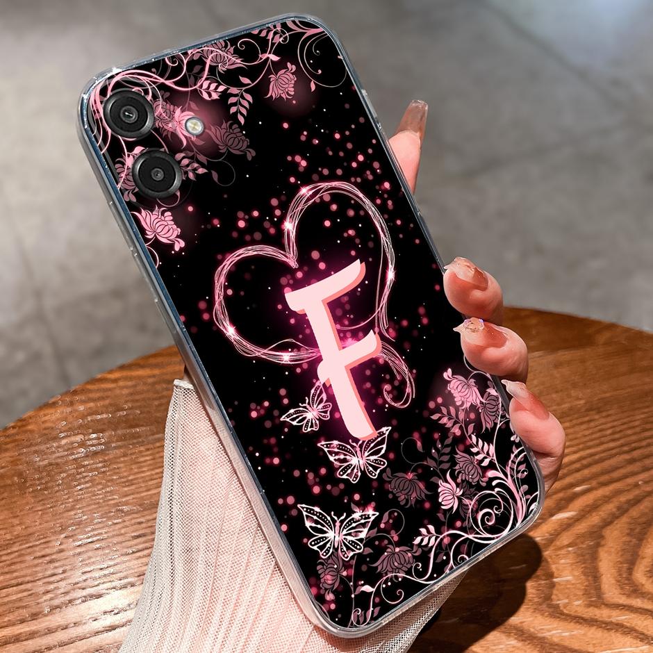 Phone Case For Samsung Galaxy A06 A07 4G 5G Cute Butterfly Letter Clear Silicone Protective Cover For SamsungGalaxyA06 A07 Funda