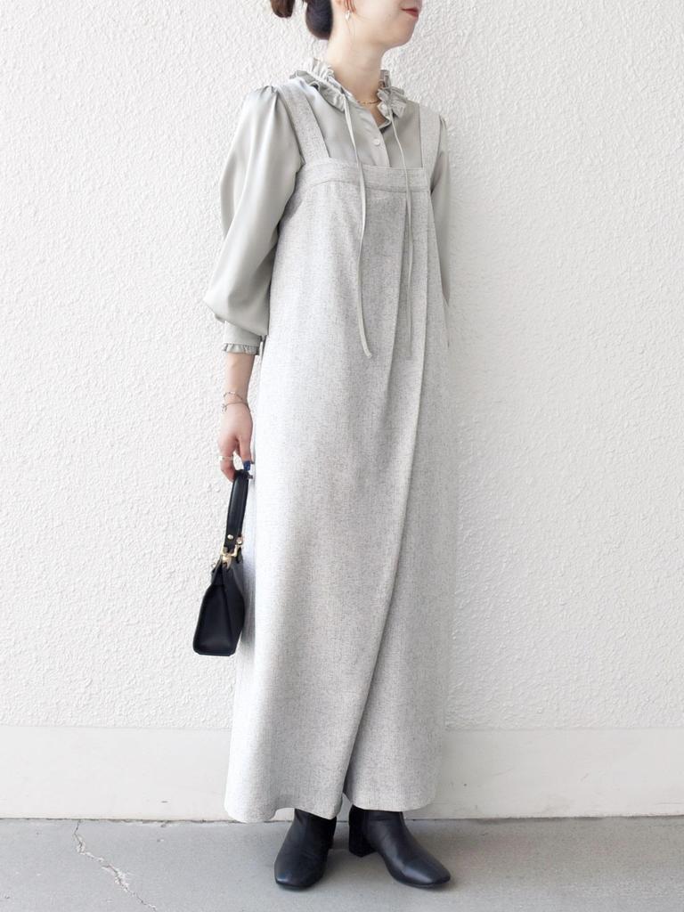 Ships Any Machine Washable Tweed-Like Overalls [Navy Blue] 724550092 Light Gray One Size