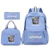 Anime Cartoon Peripheral Three-Piece Set, School Bag, Primary And Secondary School Student Backpack, College Meal Bag, Casual Pencil Bag