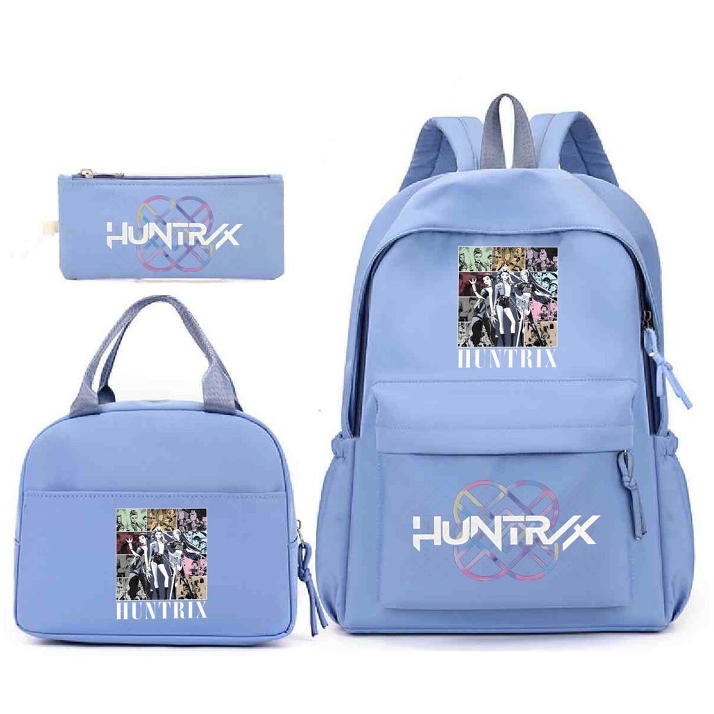 Anime Cartoon Peripheral Three-Piece Set, School Bag, Primary And Secondary School Student Backpack, College Meal Bag, Casual Pencil Bag