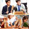 Toyvian 2 Sets of Beech Wood and Clapper Tubes with Mallets, Compact Percussion Instruments for Music Classes and Storytelling