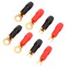 4 Gauge Streifen Gabelklemmen Gabel-Adapter Stecker Schwarz Rot Kupfer Crimpverbinder