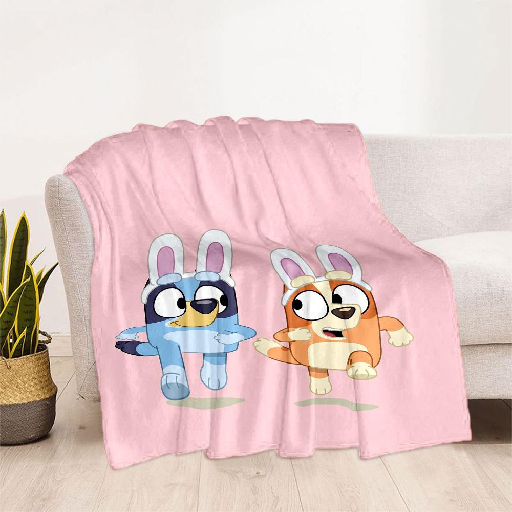Bluey Bingo Adventure Blanket Durable Comfort Suitable for Sofa Bed Office All-Season Use Warmthful Decor Ideal Gift For Birthday Valentine'S Day