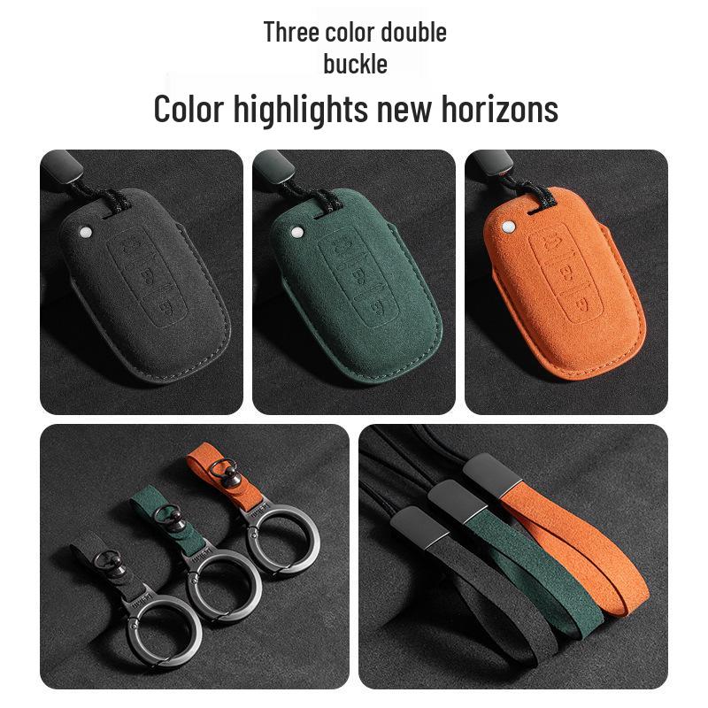 Wildleder Schlüsselanhänger Hülle für Kia Sportage, K2, K5, Forte