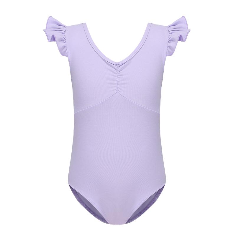 Ballet Leotards For Girl Toddler Short Ruffle Sleeve Dancer Outfit Rhythmic Gymnastics Bodysuit