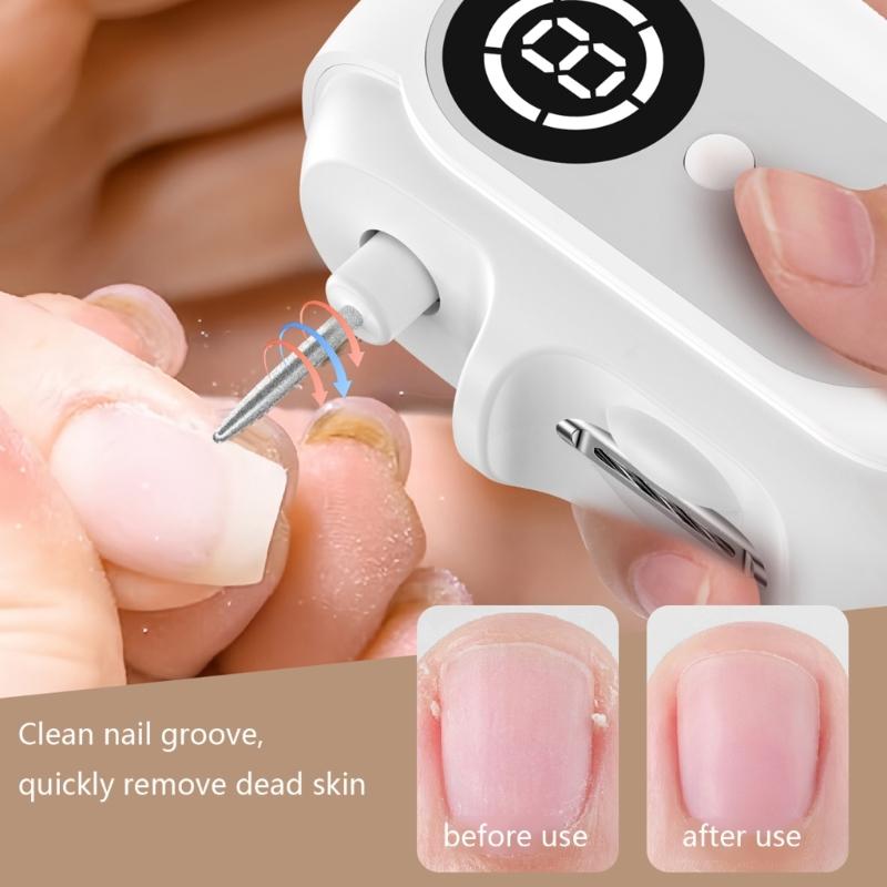Nail Trimmer Rechargeable Electric Nail Cutter Safe And Quiet Operate Precise Trimming And Polishing For Adults And Kids