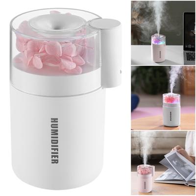 Mini humidificateur d'air 180 ml Humidificateur portable et petit avec lumière de nuit 7 couleurs Humidificateur de bureau pour la maison, la chambre à coucher, le bureau, le yoga