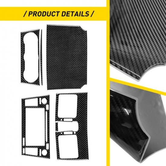 Carbon Fiber Center Control Panel Trim Cover Set For Subaru WRX Saloon 2015-