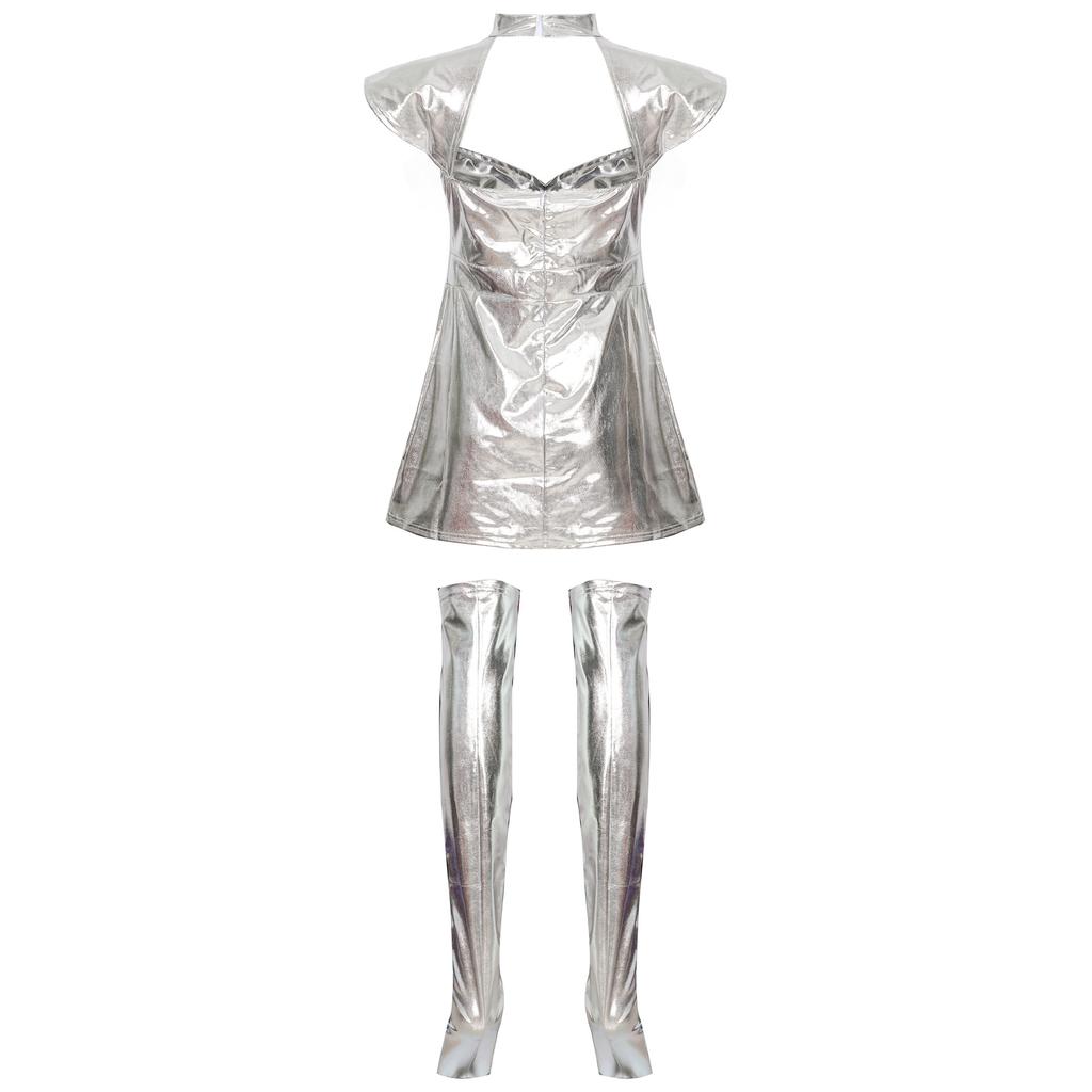 M-XL Halloween Outer Space Warrior Costume Cosplay Star Wars Female Warrior Costume, Stage Costume