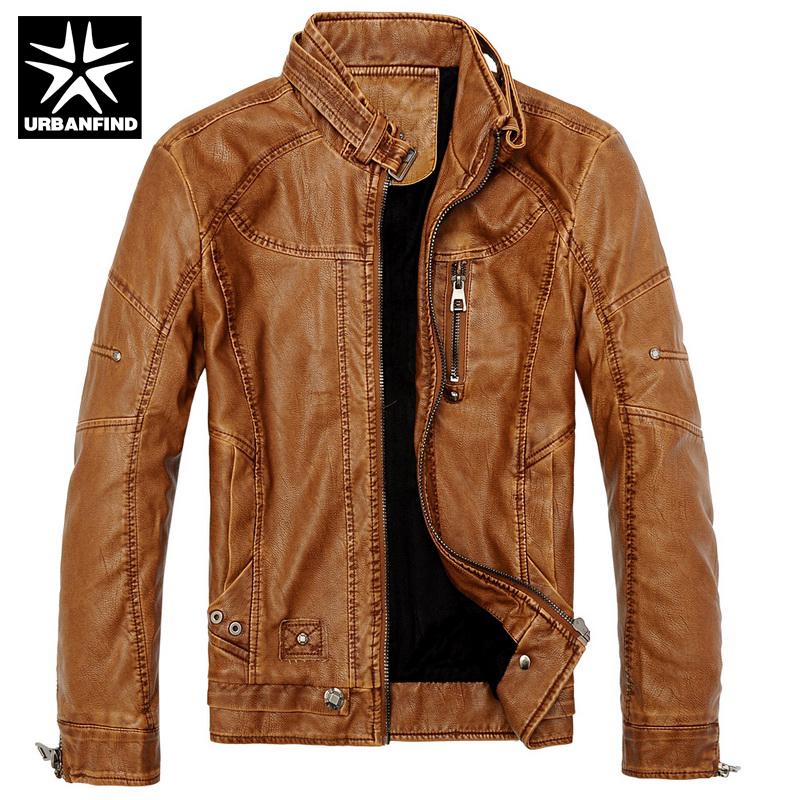 Fashion Men Jackets Winter PU Leather Jacket Slim Style Motor Handsome Coats Pocket