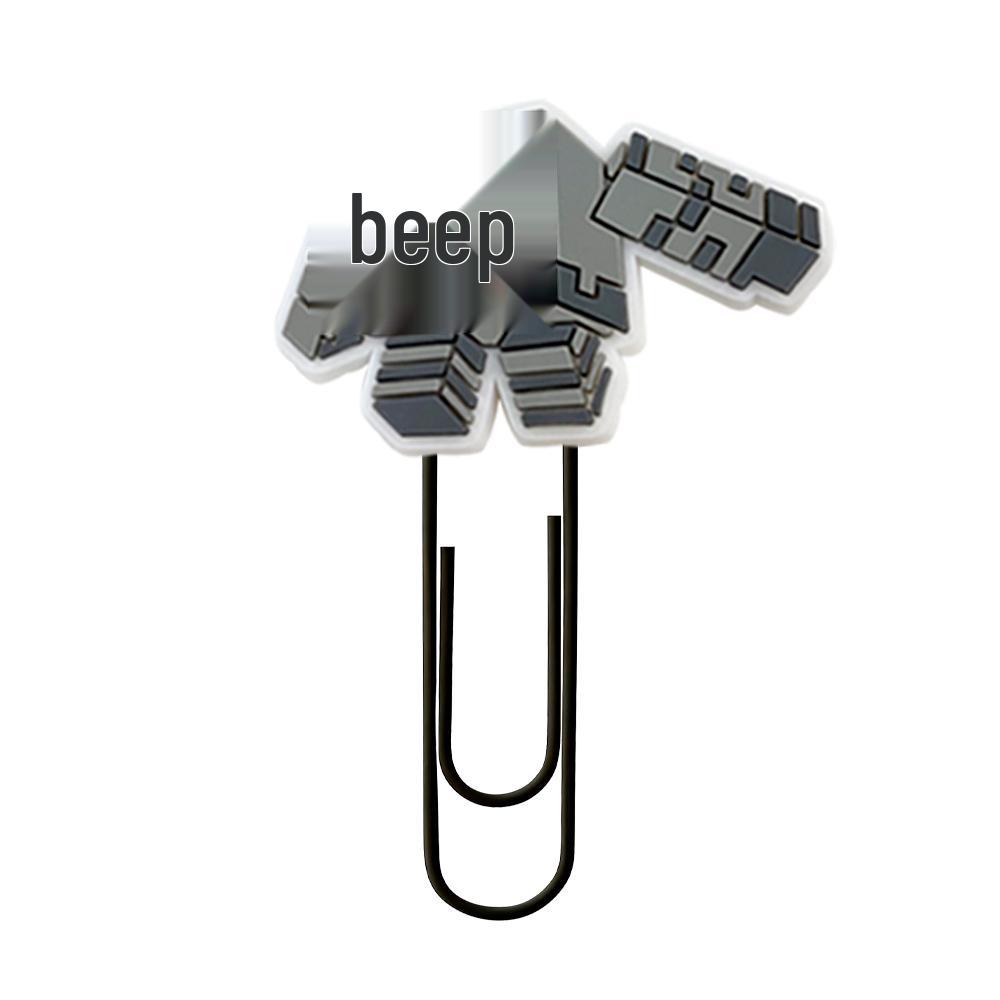 Minecraft Large PVC Cartoon Paperclip - Creative Colorful U-shaped Pin Bookmark for Office Supplies