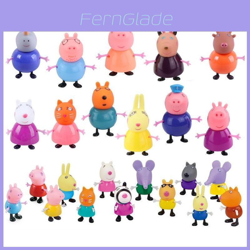Colorful Eco-friendly Peppa Pig Family Friends Action Figures For Kids 25pcs Set