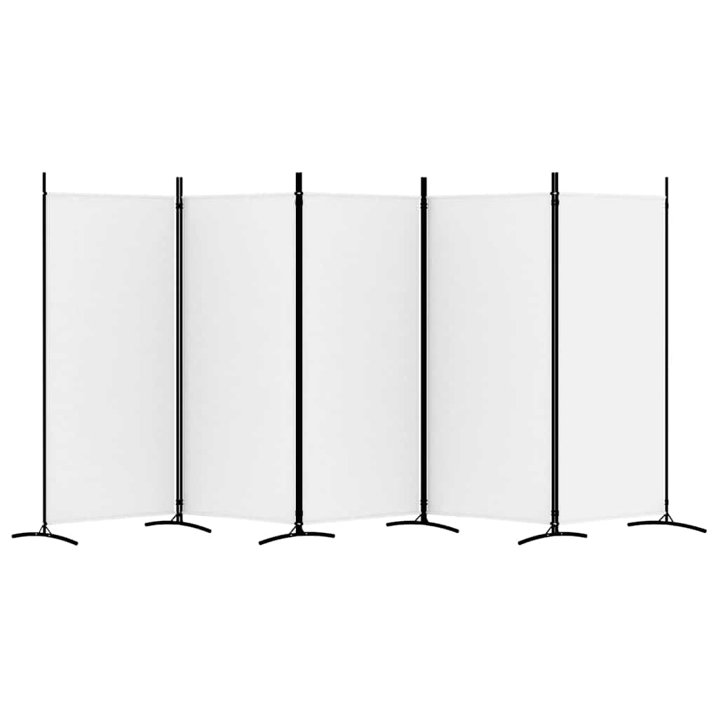 Vidaxl Paravent 5-teilig, Weiß, 433X180 cm, Stoff