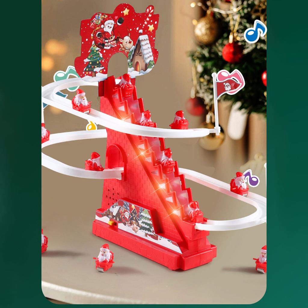 1 Set Electric Climbing Ladder Santa Claus Christmas for Shelf New Year Kids Gifts Home Living Room Bedroom Christmas Tree