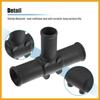 2 Pcs Black Plastic Tee, Quick Connect Heater Hose Connector for Toyota Land Cruiser 1992-2007, Sequoia 2001-2007, Sienna 2004-2007 - HVAC Heater