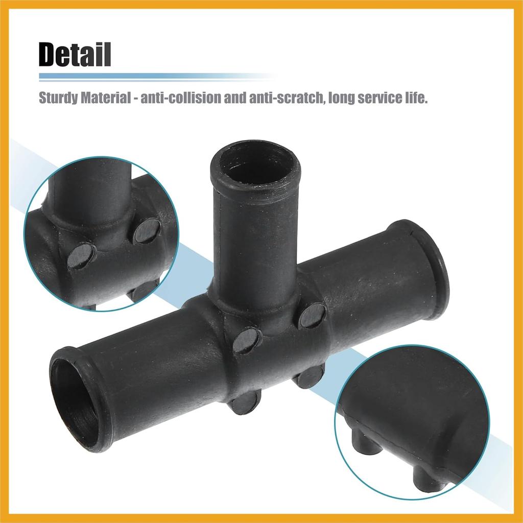 2 Pcs Black Plastic Tee, Quick Connect Heater Hose Connector for Toyota Land Cruiser 1992-2007, Sequoia 2001-2007, Sienna 2004-2007 - HVAC Heater