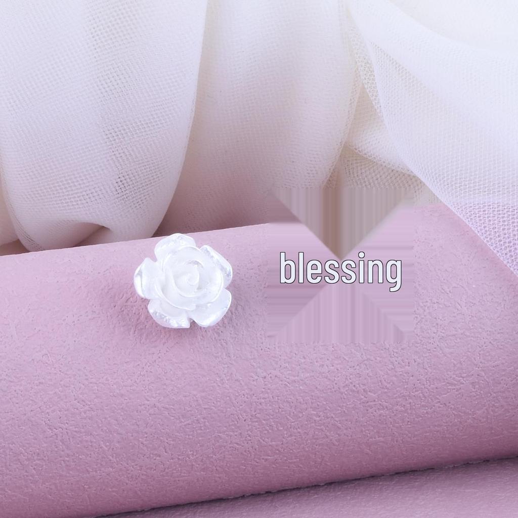 Sweet Summer Camellia Rose Ear Studs: Gradient Flower Earrings for Ear Care