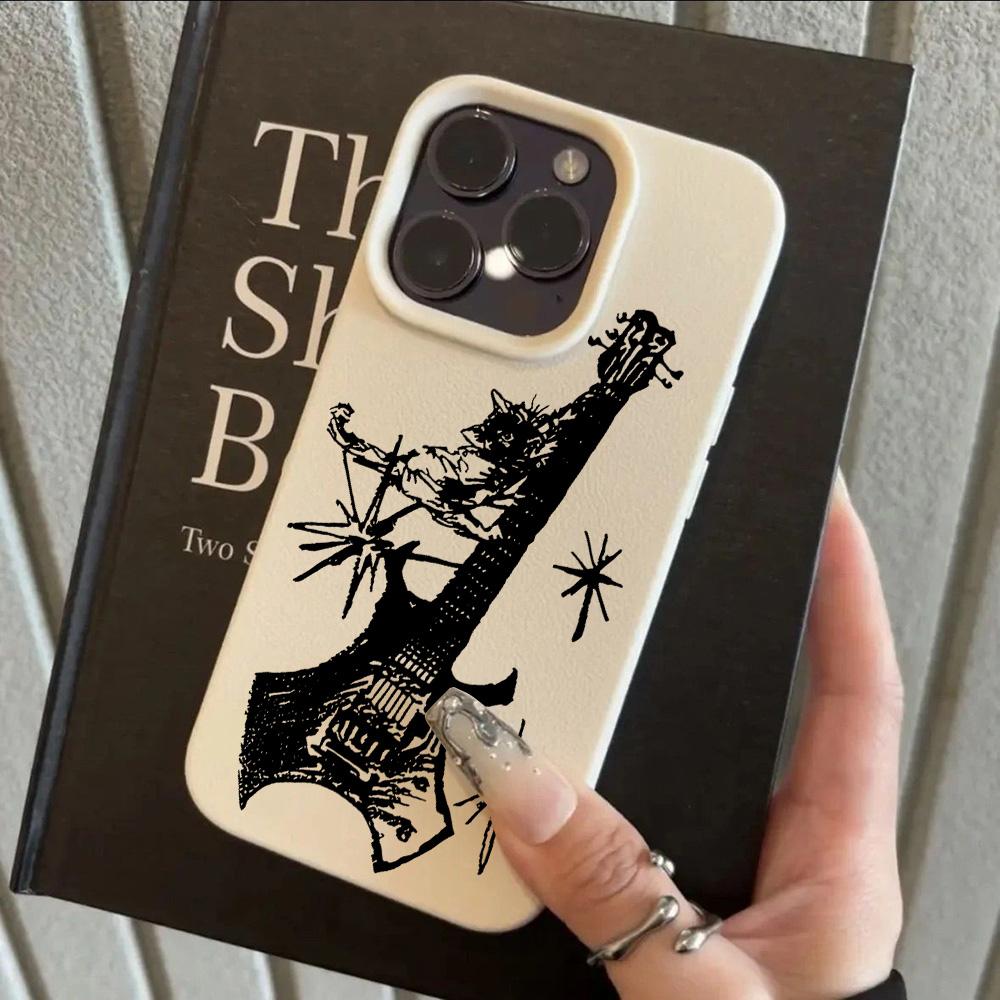 

Lichee leather pattern Phone Case For HOT Lovely Guitar Music Cat Samsung S26 S25 S24 S23 S22 S21 S20 S10 Plus FE Ultra 4G 5G Samsung S26 Ultra 5G