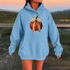 Women's Long-sleeved  Oversized Dropped Shoulder Sleeves Women's Hooded Halloween Print Plush Sweatshirt