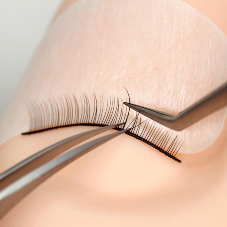 Synthetic Hair Base Glue Practice Lash Strips 5 Pairs Training Lashes Eyelash Natural Black Straight Tapered Fuller Effect Easy