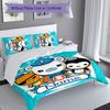 3-teiliges personalisiertes Octonauts Bettwäsche-Set, Enthält 1 Bettbezug und 2 Kissenbezüge, Ganzjahres-Schlafzimmerdekoration