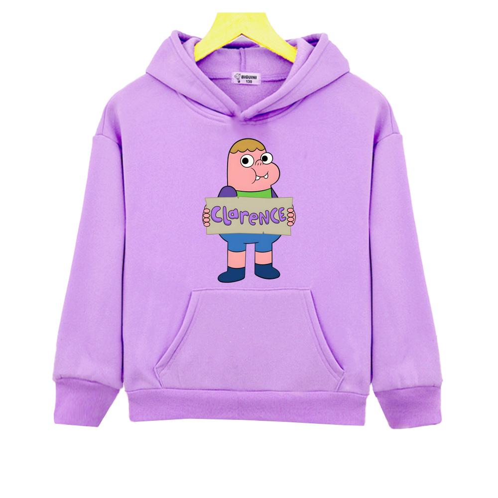 Clarence Kinder Kapuzenpullover Grafikdruck Niedliches Sweatshirt Mode Pullover Sudaderas Capucha Herbst/Winter Bequemes Oberteil