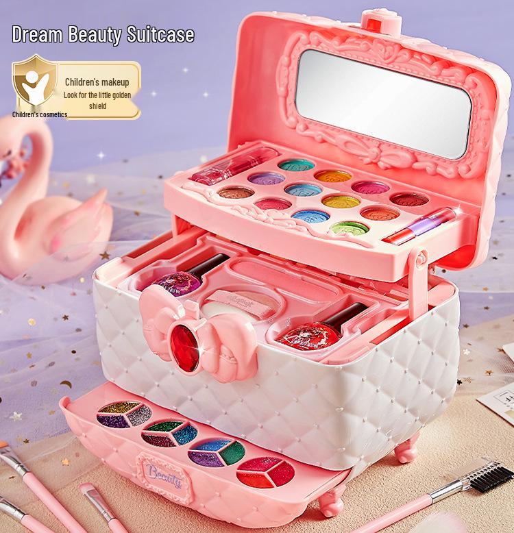 Set de Machiaj de Prințesă pentru Copii Netoxic - Cosmetice pentru Copii și Cadou Lac de Unghii