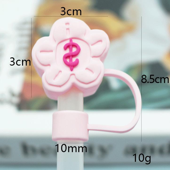 Flower Straw Stopper Flower Shape Drinking Straw Tips Lids Straw Caps Protector Dust Proof Plugs Drinking Supplies