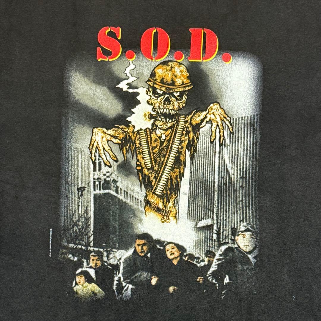 

[USED] Vintage 90s S.O.D. band T-shirt pushead L
