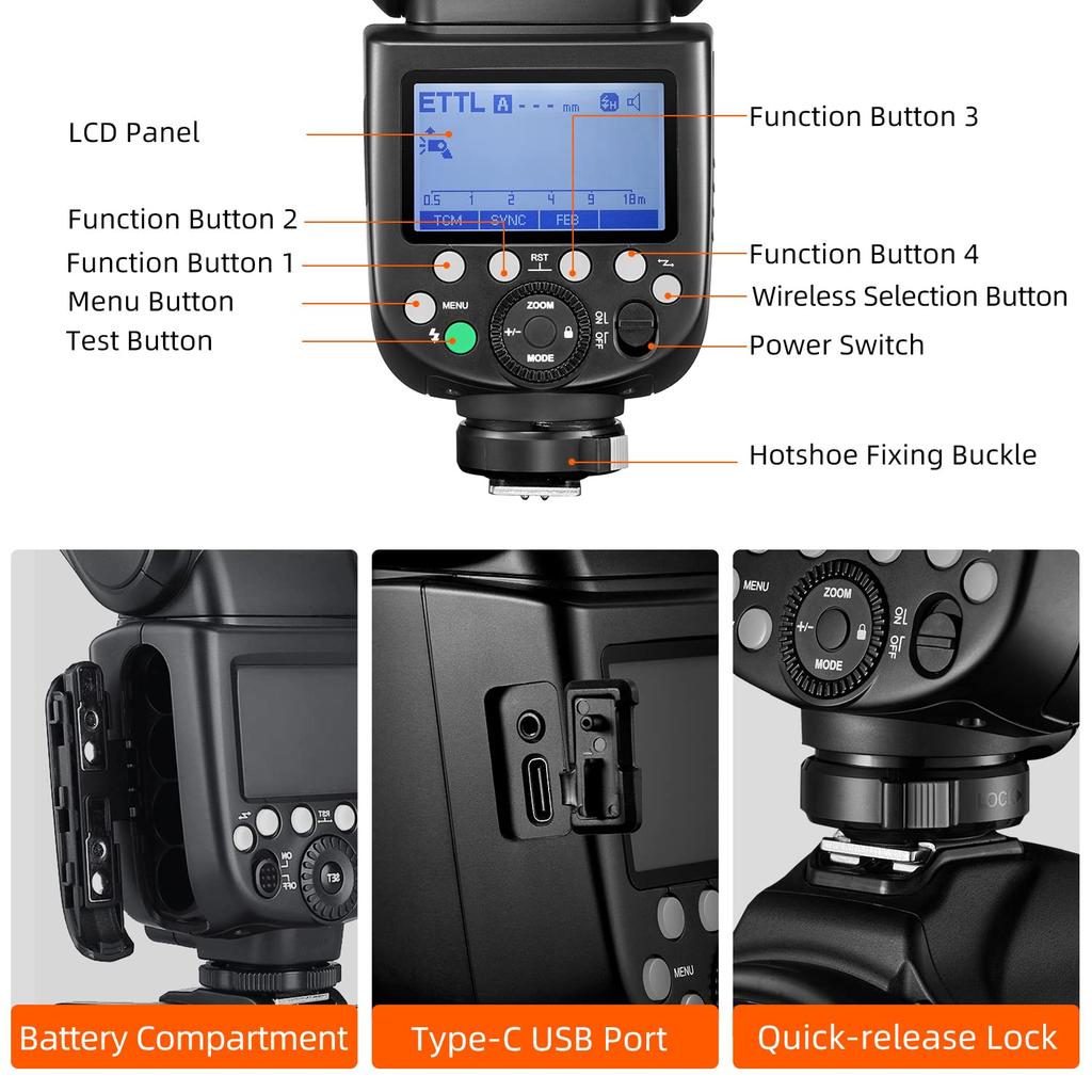 GODOX TTL Flash for Sony Sec TCM Instant GN60 Manual Second Recycle Godox X Technical Conformity Mark TT685II-S On-Camera Cameras, 1/8000 High-Speed