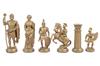 Schaakfiguren Gestileerd Naar het Romeinse Keizerrijk, Zwart-Goud (Koning 98 Mm)