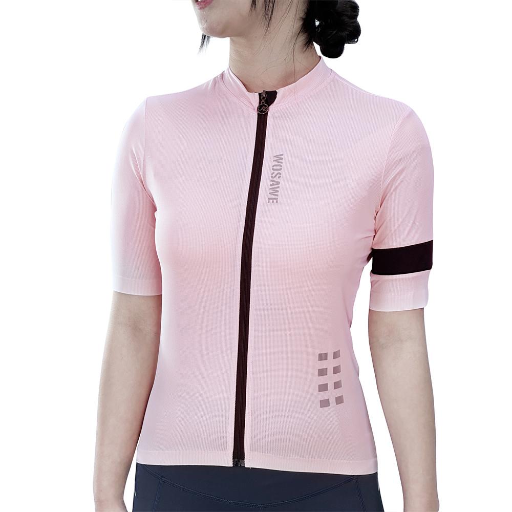 Wosawe Maillot de cyclisme à manches longues pour femme, respirant, à
