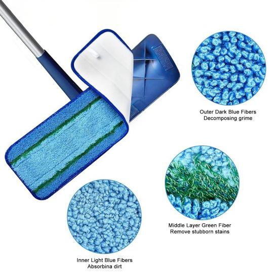 Microfiber Cleaning Mop Pads Set Deep Cleaning Dusting Pads Laminate Floors Reusable Floor Cleaning Pads